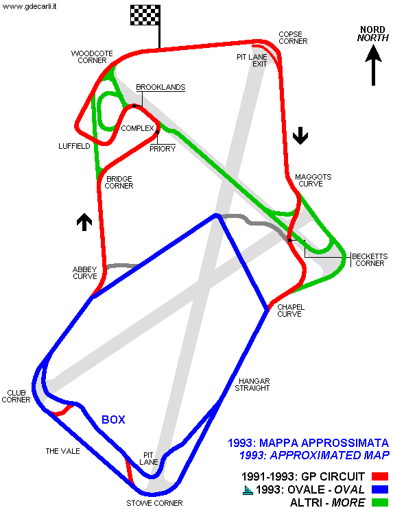 Silverstone: proposed oval course (1993)
